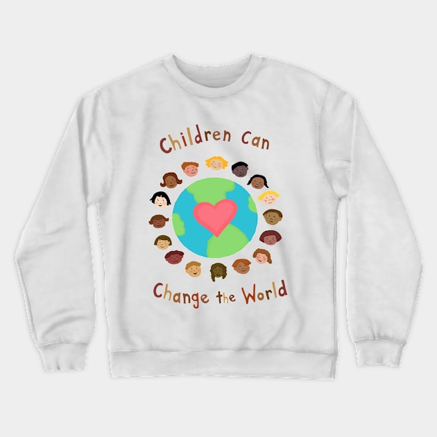 "Children Can Change the World!" by farah aria Crewneck Sweatshirt by Farah Aria Studio